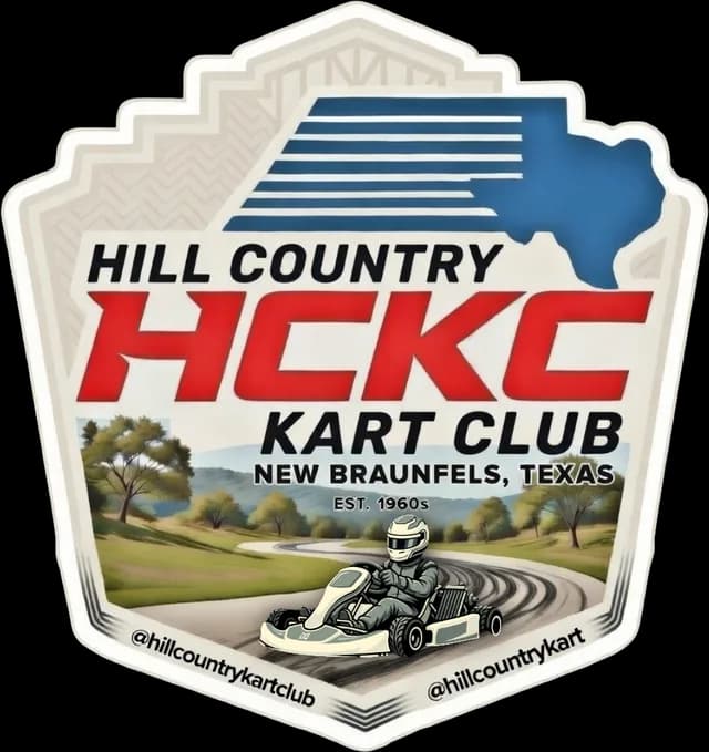 Hill Country Kart Club badge. New Braunfels, Texas.